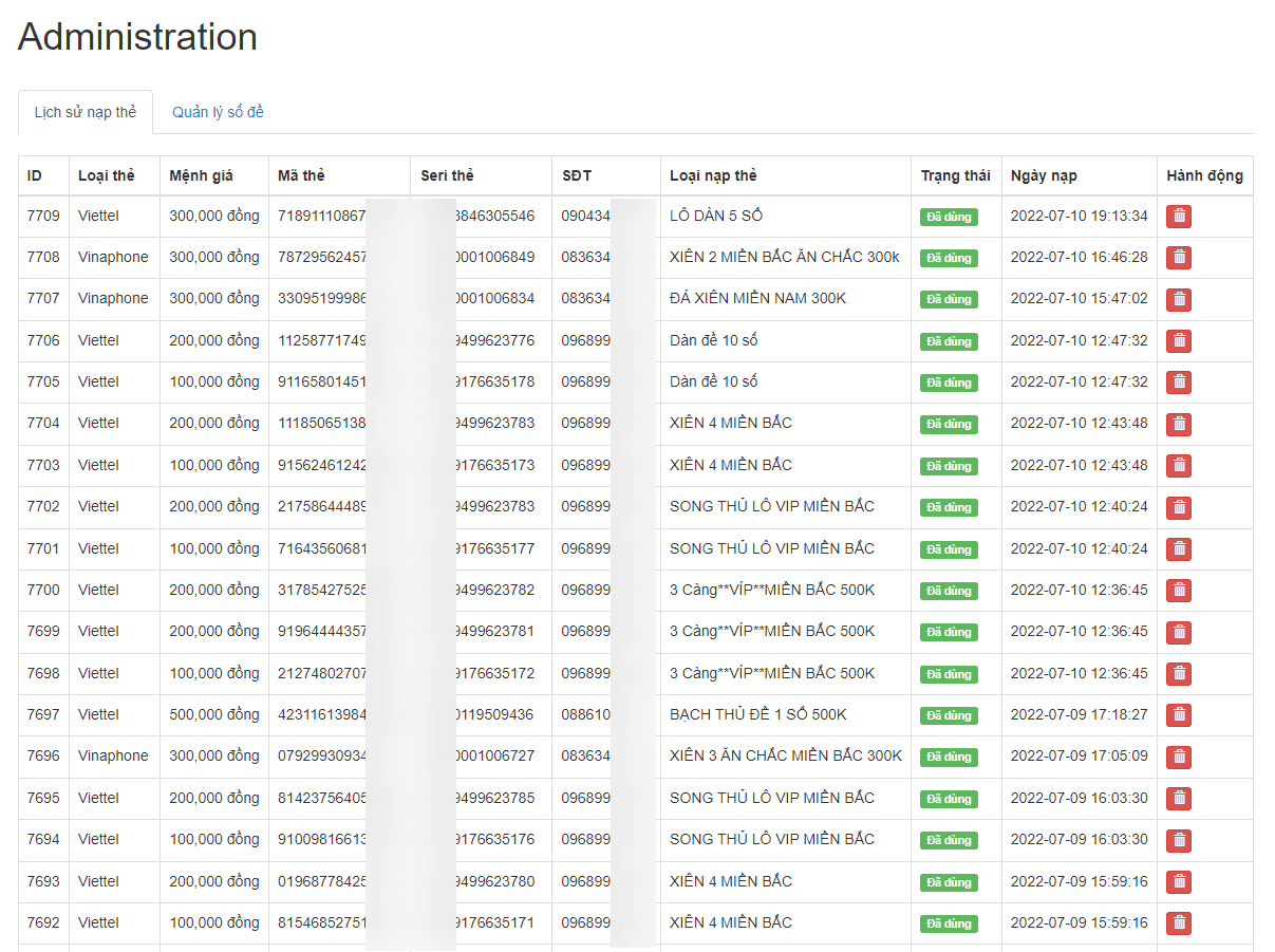 Lịch Sử Thẻ Nạp Được Nạp Từ Web Soi Cầu