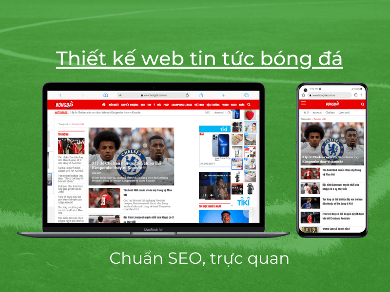Thiết Kế Web Tin Tức Bóng Đá 