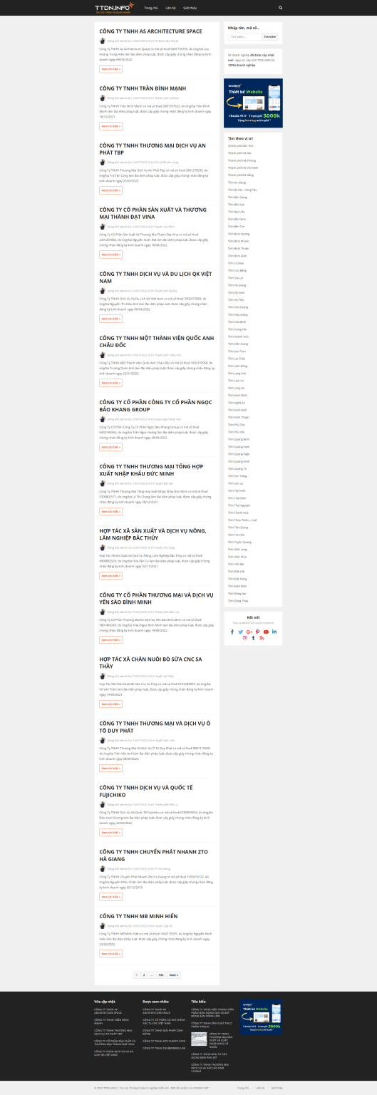Mã Nguồn Web Tra Cuu Doanh Nghiep