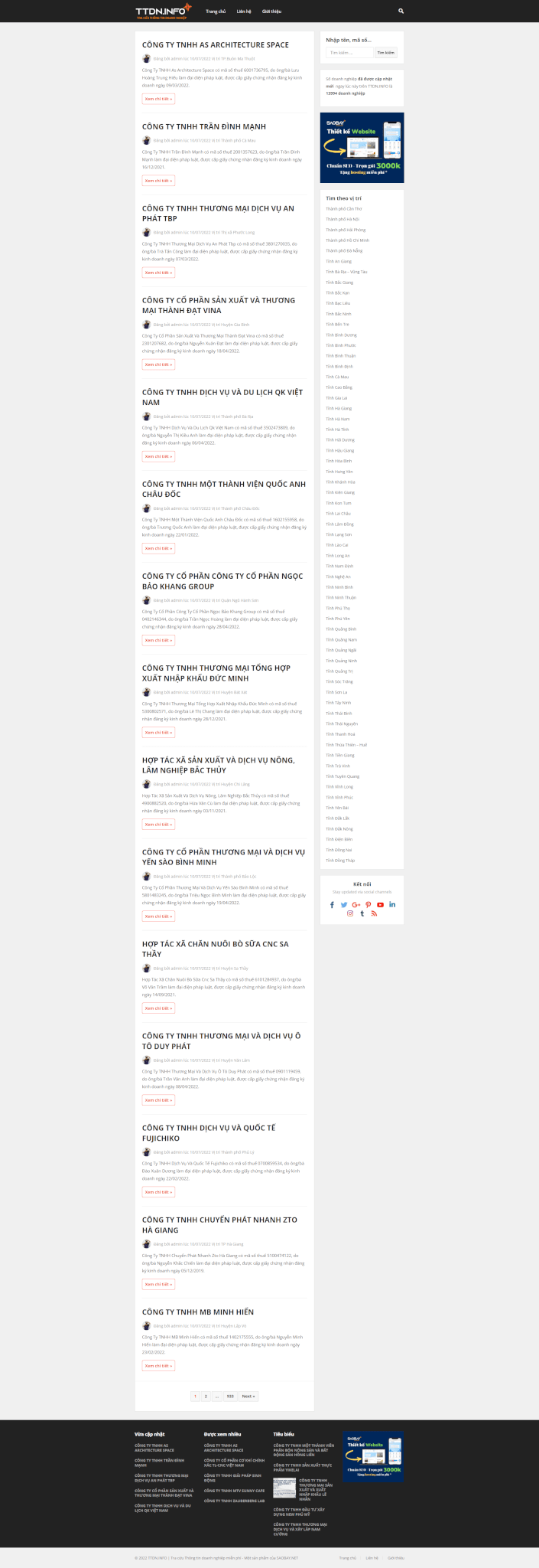 Mã Nguồn Web Tra Cuu Doanh Nghiep